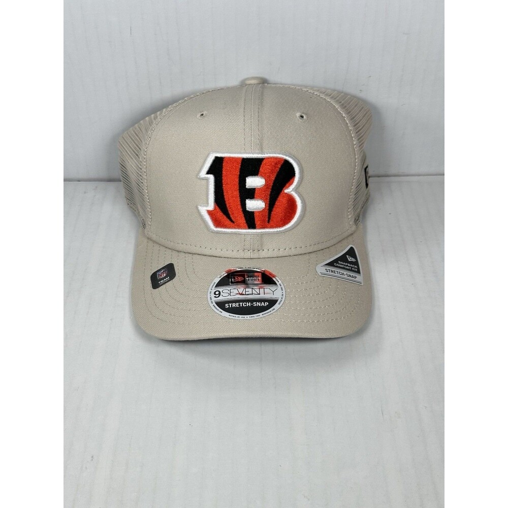 New Era Cincinnati Bengals 9SEVENTY Adjustable Trucker Stretch-Snap Hat Cap NWT
